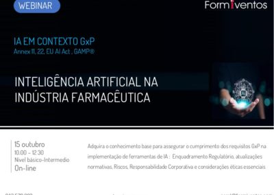WEBINAR : INTELIGÊNCIA ARTIFICIAL NA INDÚSTRIA FARMACÊUTICA