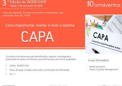 Como implementar, manter e rever o Sistema CAPA