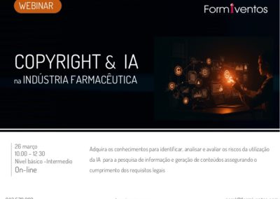 WEBINAR  : COPYRIGHT &  IA NA INDÚSTRIA FARMACÊUTICA
