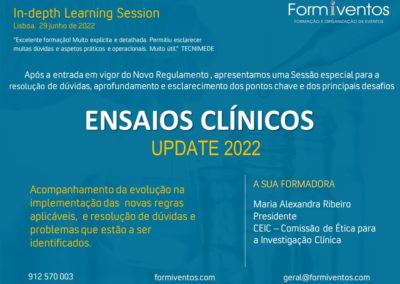 ENSAIOS CLÍNICOS Update 2022: Acompanhamento da evolução da implementação das Novas Regras