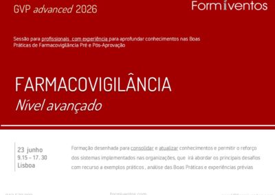 GVP advanced  : FARMACOVIGILÂNCIA nível avançado