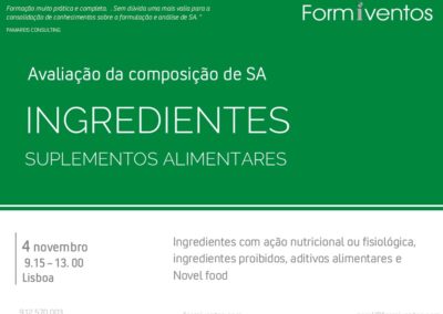 Análise da composição de SA : INGREDIENTES de SUPLEMENTOS ALIMENTARES