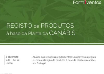 REGISTO de PRODUTOS à base da Planta da CANÁBIS