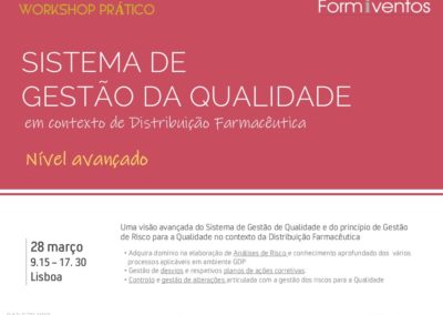 SISTEMA DE  GESTÃO DA QUALIDADE em contexto de Distribuição Farmacêutica