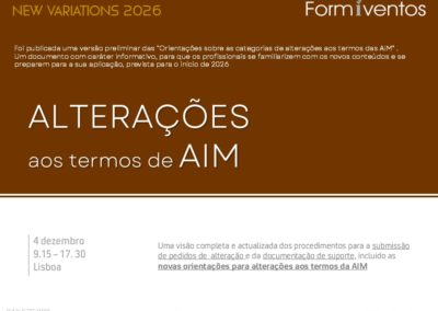 New VARIATIONS 2026: GESTÃO de ALTERAÇÕES aos termos de AIM