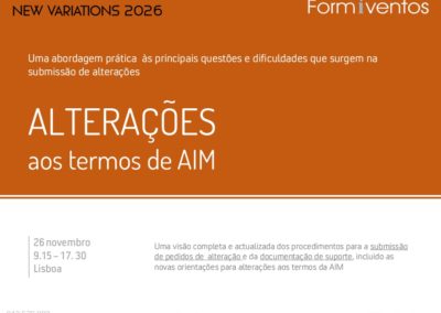 New VARIATIONS 2026: GESTÃO de ALTERAÇÕES aos termos de AIM