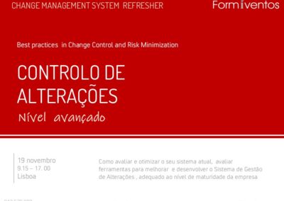 CONTROLO DE ALTERAÇÕES Nível  avançado
