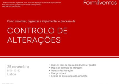 CONTROLO DE ALTERAÇÕES