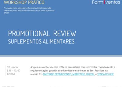PROMOTIONAL REVIEW de SUPLEMENTOS ALIMENTARES