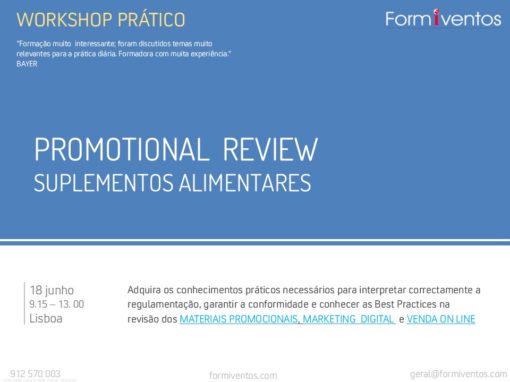 PROMOTIONAL REVIEW de SUPLEMENTOS ALIMENTARES