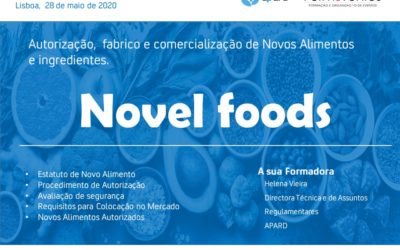 Nova formação sobre NOVEL FOODS, com o apoio da APARD