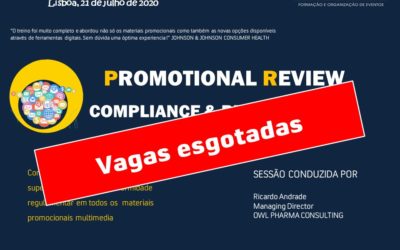 Vagas esgotadas para a formação sobre PROMOTIONAL REVIEW