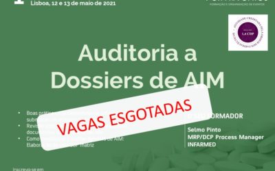 VAGAS ESGOTADAS para a formação AUDITORIA A DOSSIERS de  AIM
