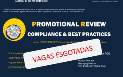 VAGAS ESGOTADAS para a formação PROMOTIONAL REVIEW