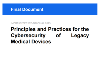 Technical document : Principles and Practices for the Cybersecurity of Legacy Medical Devices