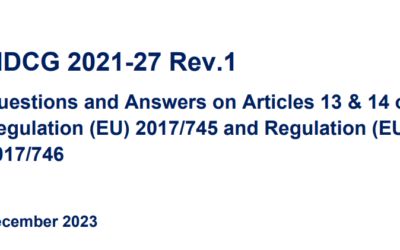 MDCG 2019-07 Rev.1 Guidance on Article 15 of the medical device regulation (MDR) and in vitro diagnostic device regulation (IVDR) on a ‘person responsible for regulatory compliance’ (PRRC)”