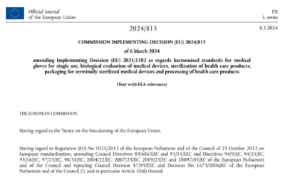EU MDR/IVDR News  (Harmonised Standards)