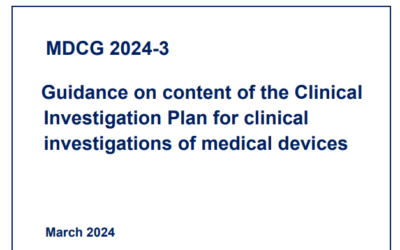 MDCG 2024-3 – Guidance on content of the Clinical Investigation Plan for clinical investigations of medical devices (March 2024)