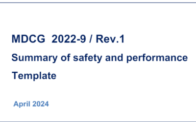 MDCG 2022-9 / Rev.1 Summary of safety and performance Template
