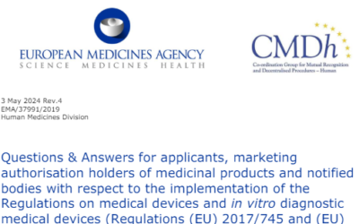 Questions & Answers for applicants, marketing authorisation holders of medicinal products and notified bodies with respect to the implementation of the Regulations on medical devices and in vitro diagnostic medical devices (Regulations (EU) 2017/745 and (EU) 2017/746)