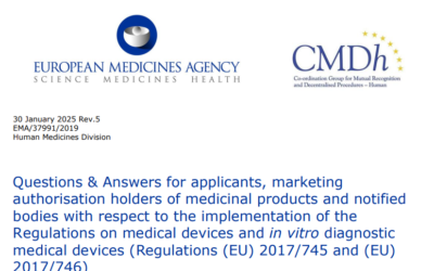 Questions & Answers for applicants, marketing authorisation holders of medicinal products and notified bodies with respect to the implementation of the Regulations on medical devices and in vitro diagnostic medical devices (Regulations (EU) 2017/745 and (EU) 2017/746)