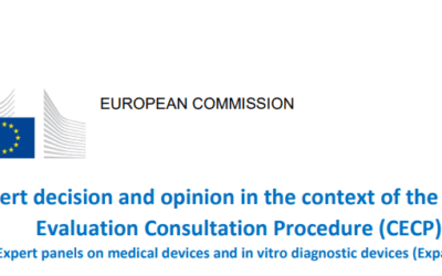 Expert decision and opinion in the context of the Clinical Evaluation Consultation Procedure (CECP)
