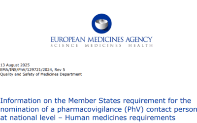 EMA Updates Guidance on National Pharmacovigilance Contact Person Requirements
