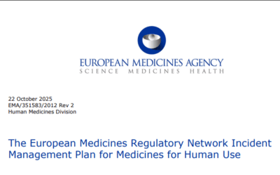 PHARMACOVIGILANCE NEWS : Incident management plan