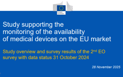 Study supporting the monitoring of the availability of medical devices on the EU market