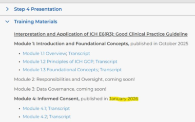 ICH E6(R3) update – New training materials available (Jan 2026)