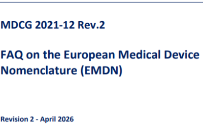 MDCG 2021-12 Rev.2 FAQ on the European Medical Device Nomenclature (EMDN) Revision 2 – April 2026
