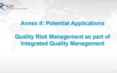 ICH  Quality Risk Management as part of Integrated Quality Management