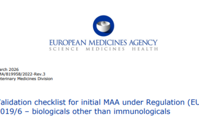 Validation checklist for initial MAA under Regulation (EU) 2019/6 – biologicals other than immunologicals