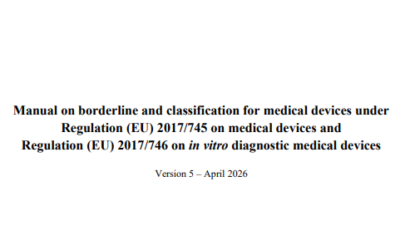 📢 EU Releases Updated Borderline & Classification Manual (MDR/IVDR)