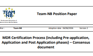 MDR Certification Process (including Pre-application, Application and Post Application phases) – Consensus document