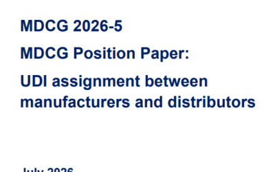 MDCG Position Paper: UDI assignment between manufacturers and distributors