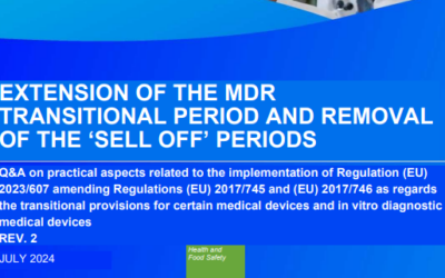 EXTENSION OF THE MDR TRANSITIONAL PERIOD AND REMOVAL OF THE ‘SELL OFF’ PERIODS