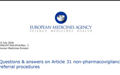 EMA Questions & answers on Article 31 non-pharmacovigilance referral procedures