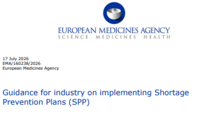 EMA  Guidance for industry on implementing Shortage Prevention Plans (SPP)