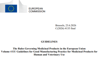 Revised version of EU GMP Annex 19: Reference and Retention Samples