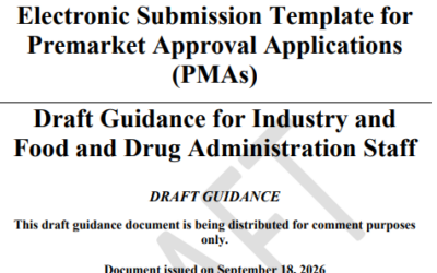 Electronic Submission Template for Premarket Approval Applications (PMAs)