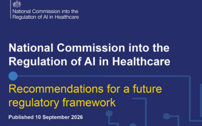 UK National Commission into the Regulation of AI in Healthcare