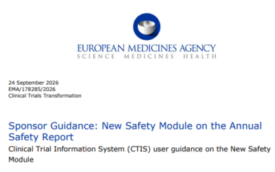 Sponsor Guidance: New Safety Module on the Annual Safety Report