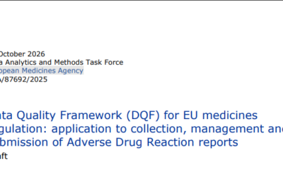 Data Quality Framework  for EU Medicines Regulation: Application to the Collection, Management and Submission of Adverse Drug Reaction Reports